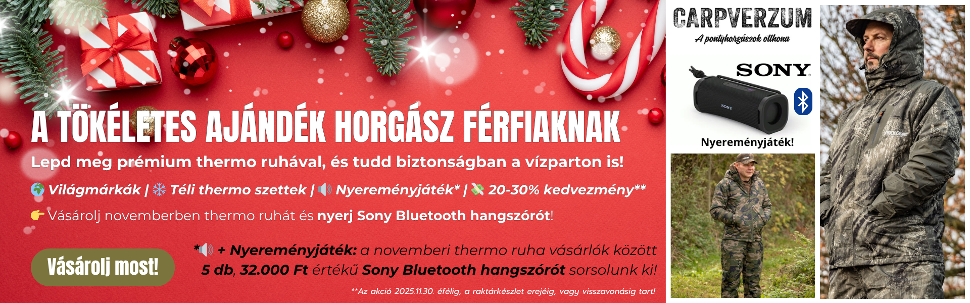 🔥 Vásárolj most, és nyerj! 5 db Sony Bluetooth hangszóró talál gazdára a novemberi vásárlók között.
