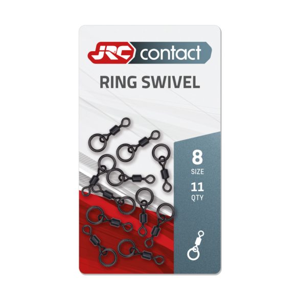 JRC Ring Swivel Size 8 - Nagyszemű Forgókapocs, 8-as méret, 11 db