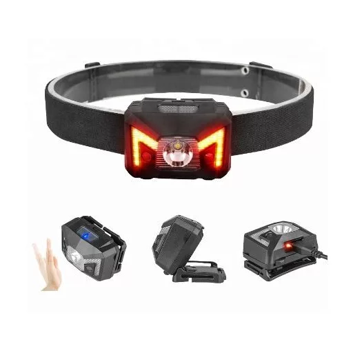 Mozgásérzékelős, akkumulátoros fejlámpa