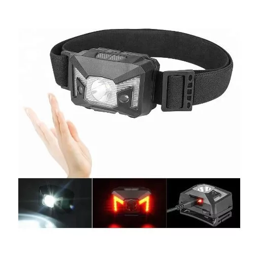 Mozgásérzékelős, akkumulátoros fejlámpa