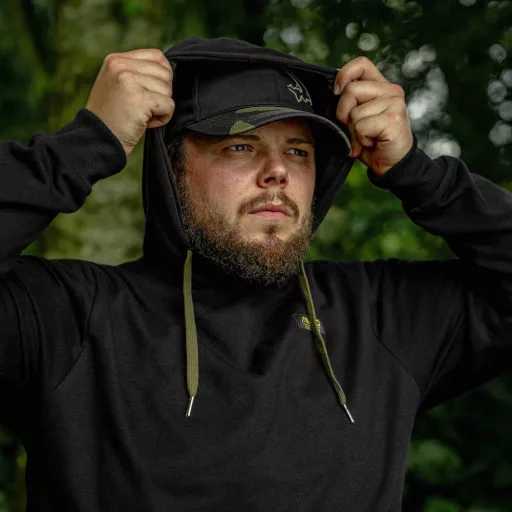 AVID MINIMAL HOODIE BLACK - kapucnis pulóver