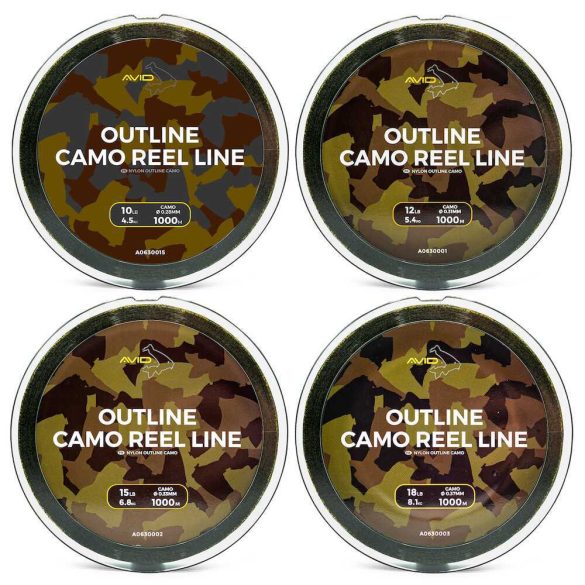 AVID Outline Camo Reel Line 12Lbs 1000M - 0.31mm