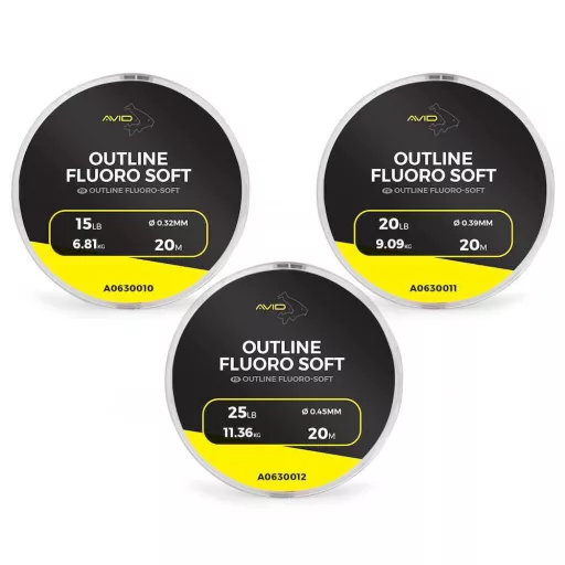 AVID Outline Fluoro-Soft 20M- 25Lb/11.36Kg- 0.45mm