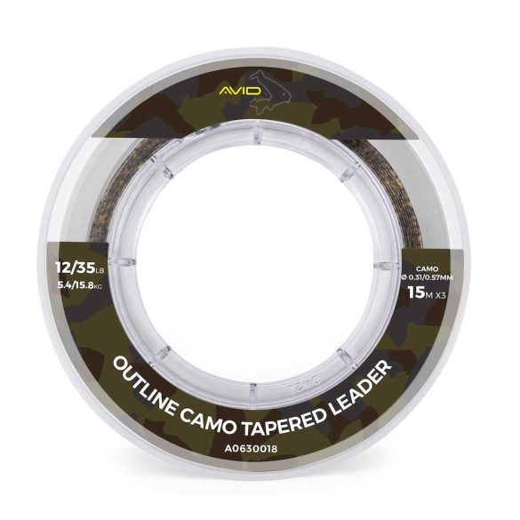 AVID Outline Camo Tapered Leader előtétzsinór 0,28 - 0,57 mm