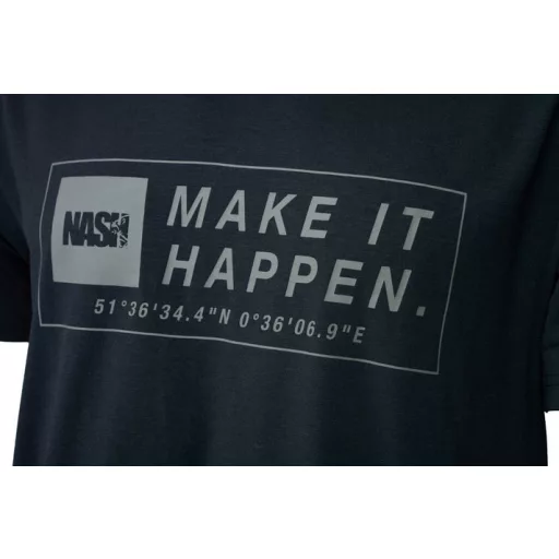 Nash Make It Happen Coordinates T Shirt Black - rövid ujjú póló