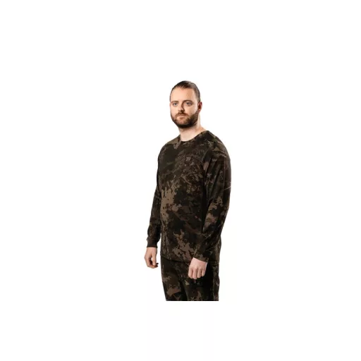 Nash ZT Lite Luxe Long Sleeve T Shirt Camo - hosszú ujjú póló