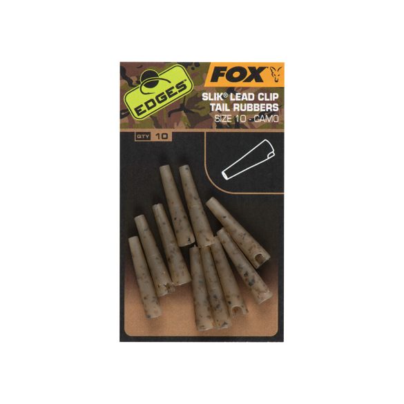 Fox EDGES™ Camo Slik Lead Clip Tail Rubber (Size 10)