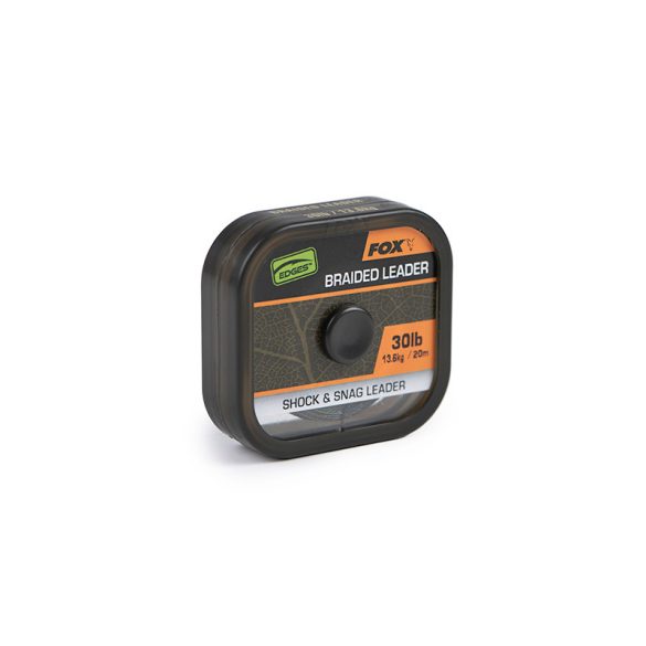 FOX NATURALS SHOCK & SNAG BRAIDED LEADER 20 MÉTER 30 LB - FONOTT ELŐTÉTZSINÓR
