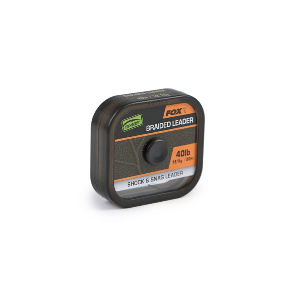 FOX NATURALS SHOCK & SNAG BRAIDED LEADER 20 MÉTER 40 LB - FONOTT ELŐTÉTZSINÓR