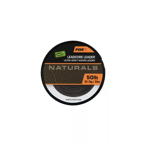 FOX NATURALS LEADCORE 25 MÉTER 50 LB ULTRA HEAVY WOVEN LEADER - ÓLOMBETÉTES ZSINÓR