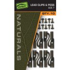   FOX EDGES™ NATURALS LEAD CLIPS & PEGS - SIZE 7 - ÓLOMKLIPSZ