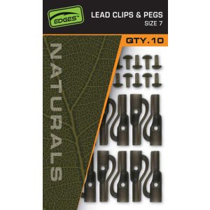 FOX EDGES™ NATURALS LEAD CLIPS & PEGS - SIZE 7 - ÓLOMKLIPSZ