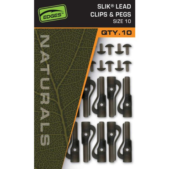 FOX EDGES™ NATURALS SLIK LEAD CLIP & PEGS - SIZE 10 - ÓLOMKLIPSZ