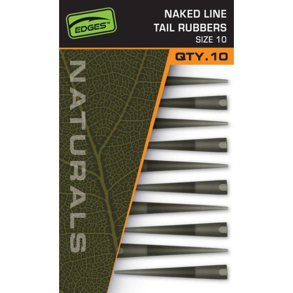FOX EDGES™ NATURALS NAKED LINE TAIL RUBBERS - SIZE 10 - KÚPOS GUMIHÜVELY
