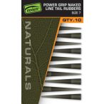   FOX EDGES™ NATURALS POWER GRIP NAKED LINE TAIL RUBBERS - SIZE 7 - Gumihüvely