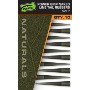 FOX EDGES™ NATURALS POWER GRIP NAKED LINE TAIL RUBBERS - SIZE 7 - Gumihüvely