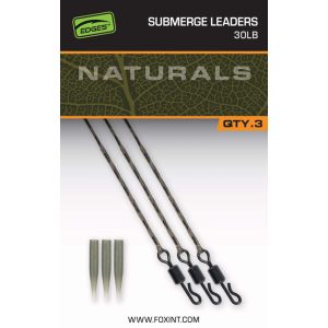 FOX EDGES™ NATURALS SUBMERGE LEADERS 30LB - ÓLOMMENTES SÜLLYEDŐ LEADER 30LB x 3DB