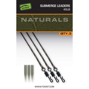 FOX EDGES™ NATURALS SUBMERGE LEADERS 40LB - ÓLOMMENTES SÜLLYEDŐ LEADER 40LB x 3DB