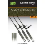   FOX EDGES™ Naturals Submerged Heli rigs 40lb x 3 - SÜLLYEDŐ ÓLOMMENTES BOJLIS HELIKOPTER SZERELÉK 40LB