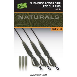 FOX EDGES™ Naturals Sub Power grip lead clip 40lb - ÓLOMMENTES SÜLLYEDŐ ÓLOMKLIPSZES BOJLIS SZERELÉK 40LB 