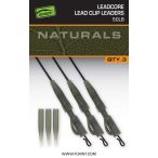   FOX EDGES™ NATURALS LEADCORE POWER GRIP LEAD CLIP LEADERS - ÓLOMKLIPSZES BOJLIS SZERELÉK