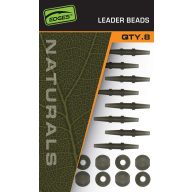   FOX  Edges Naturals Leader Beads x 8 - GUMIHÜVELY ÉS GYÖNGY KÉSZLET