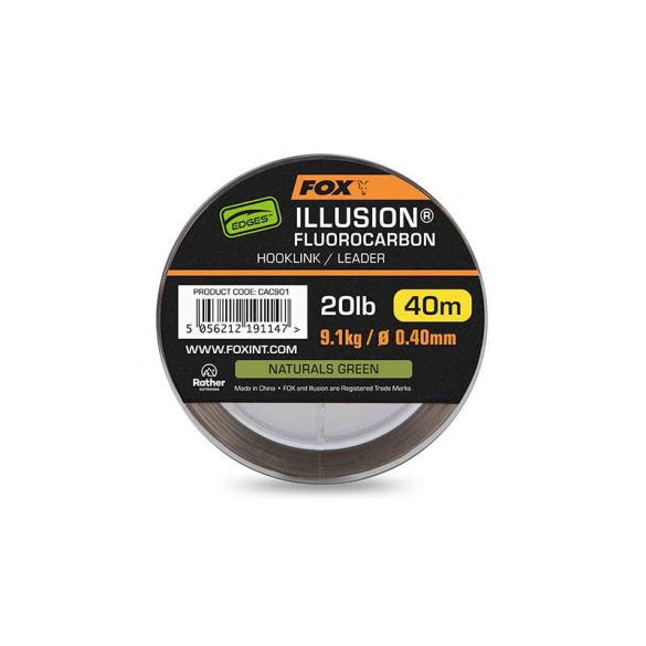 Fox Illusion Fluorocarbon Hooklink/Leader 20lb (0.40 mm)