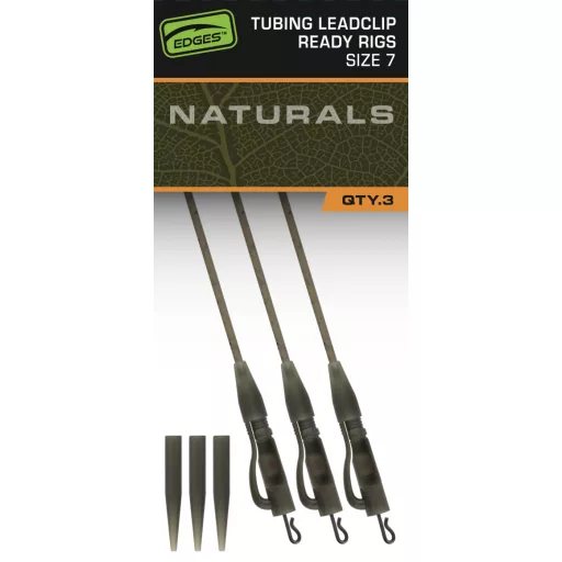 FOX Edges Naturals Tubing Leadclip Ready Rigs Size 7 3pcs