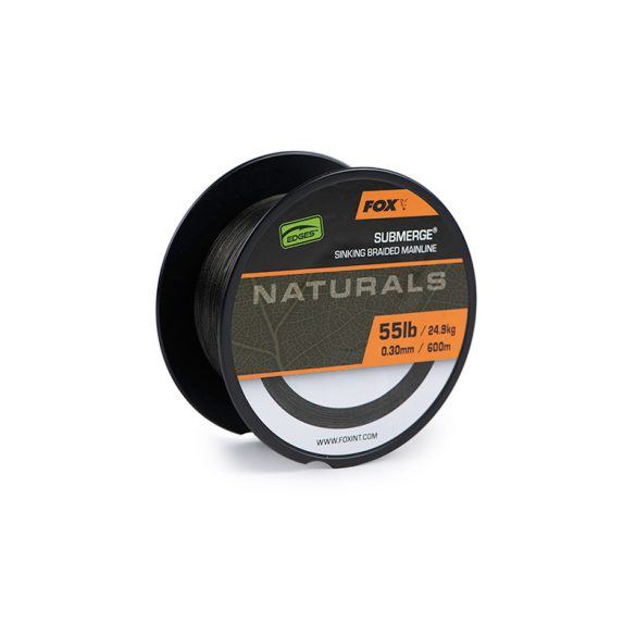 FOX SUBMERGE NATURALS BRAID SINKING BRAIDED MAINLINE 600 MÉTER 0,30 MM - FONOTT SÜLLYEDŐ FŐZSINÓR