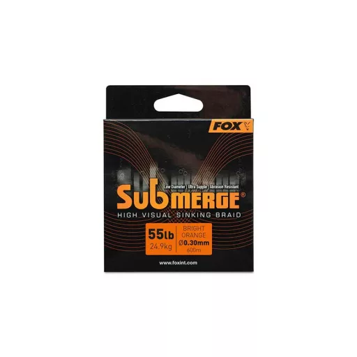 FOX Submerge Orange sinking braid x 600m 0.30mm 55lb/24.9kg