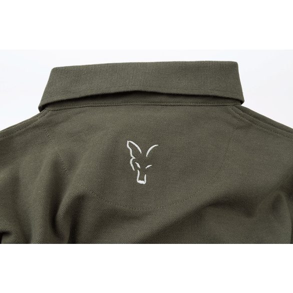 Fox Collection Green & Silver Polo galléros póló 
