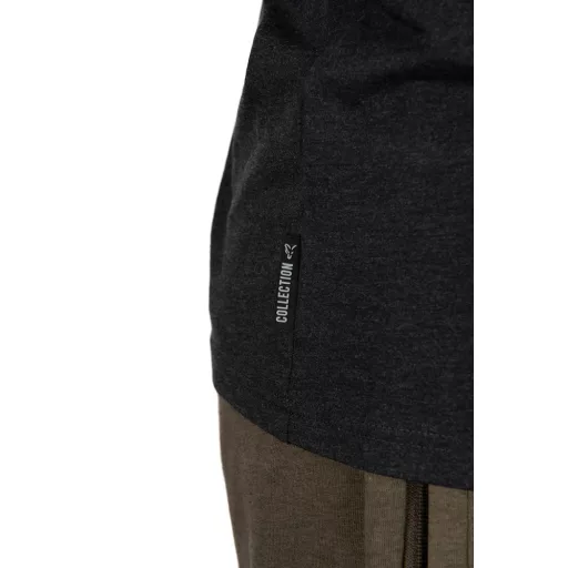 FOX COLLECTION T BLACK ORANGE - FEKETE NARANCS PÓLÓ 