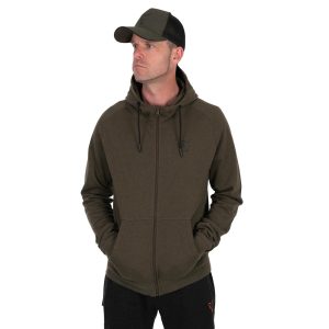 FOX COLLECTION LIGHTWEIGHT HOODY GREEN & BLACK - ZÖLD FEKETE PULÓVER