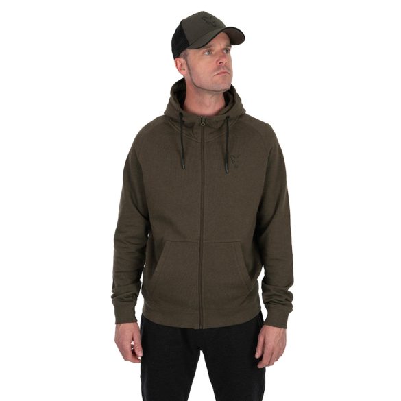 FOX COLLECTION LIGHTWEIGHT HOODY GREEN & BLACK - ZÖLD FEKETE PULÓVER