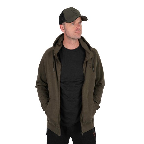 FOX COLLECTION LIGHTWEIGHT HOODY GREEN & BLACK - ZÖLD FEKETE PULÓVER