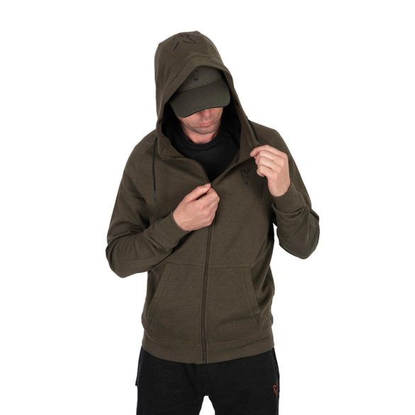 FOX COLLECTION LIGHTWEIGHT HOODY GREEN & BLACK - ZÖLD FEKETE PULÓVER