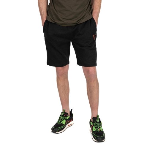 FOX COLLECTION LW JOGGER SHORT BLACK & ORANGE - FEKETE NARANCS RÖVID NADRÁG
