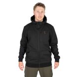 FOX COLLECTION SOFT SHELL JACKET BLACK & ORANGE - Fekete és narancs soft shell stílusú kabát