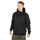 FOX COLLECTION SOFT SHELL JACKET BLACK & ORANGE - Fekete és narancs soft shell stílusú kabát