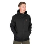 FOX COLLECTION SOFT SHELL JACKET BLACK & ORANGE - Fekete és narancs soft shell stílusú kabát