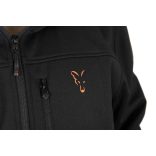 FOX COLLECTION SOFT SHELL JACKET BLACK & ORANGE - Fekete és narancs soft shell stílusú kabát