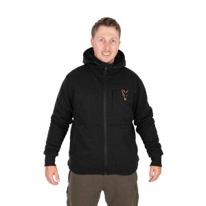 FOX COLLECTION SHERPA JACKET BLACK & ORANGE - SHERPA FEKETE NARANCS DZSEKI