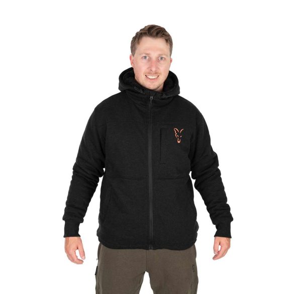 FOX COLLECTION SHERPA JACKET BLACK & ORANGE - SHERPA FEKETE NARANCS DZSEKI