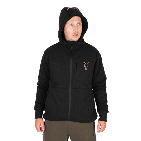 FOX COLLECTION SHERPA JACKET BLACK & ORANGE - SHERPA FEKETE NARANCS DZSEKI