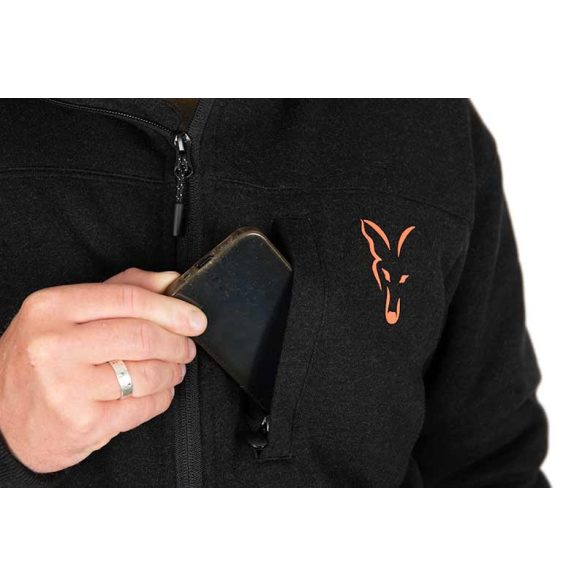 FOX COLLECTION SHERPA JACKET BLACK & ORANGE - SHERPA FEKETE NARANCS DZSEKI