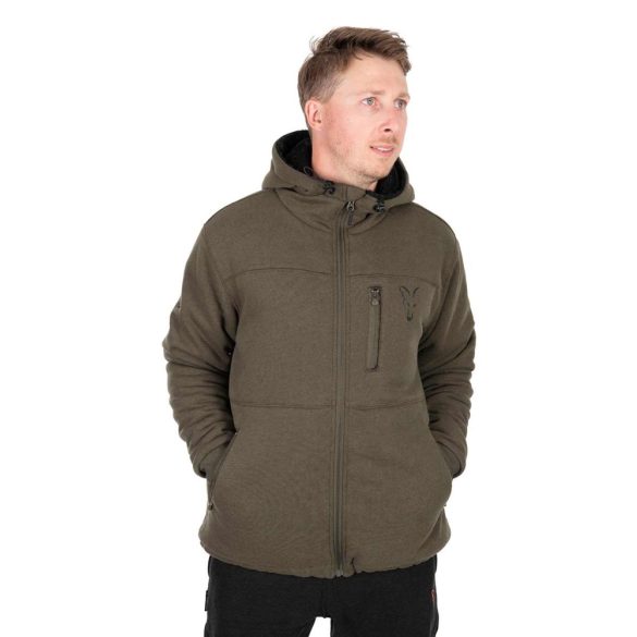 FOX COLLECTION SHERPA JACKET GREEN & BLACK - SHERPA ZÖLD FEKETE DZSEKI