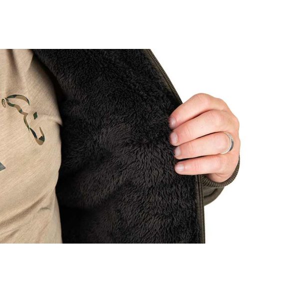 FOX COLLECTION SHERPA JACKET GREEN & BLACK - SHERPA ZÖLD FEKETE DZSEKI