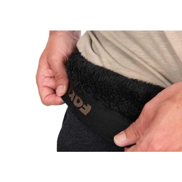 Fox Collection Sherpa Joggers - Black/Orange