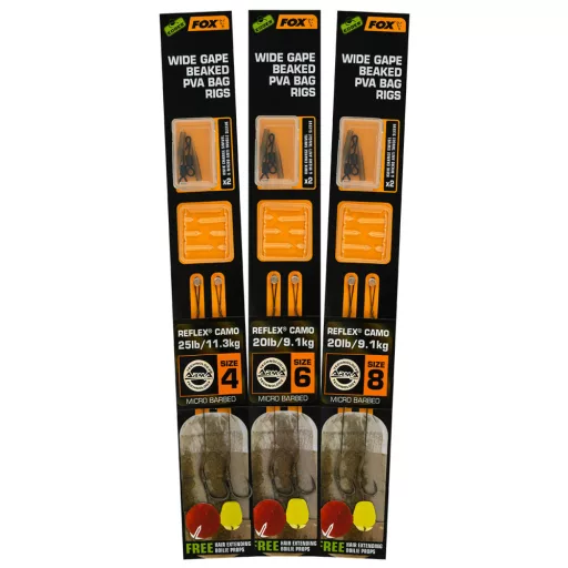 ELŐKÖTÖTT HOROG FOX WIDE GAPE PVA RIG X2 25LB S:4
