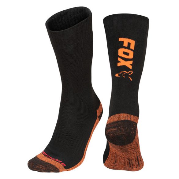 FOX Black/Orange Thermo Sock - thermo zokni (40-43)